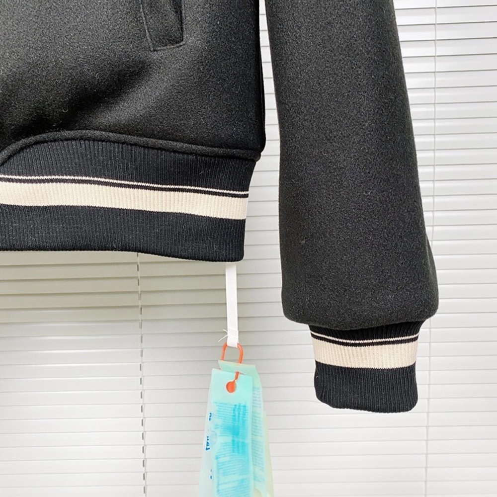 Off-White Black Baseball Jacket - image 8